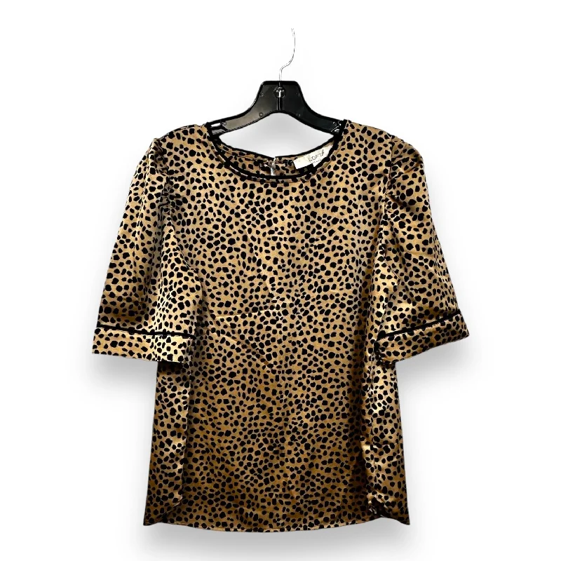 Top Short Sleeve By Loft In Animal Print, Size: M