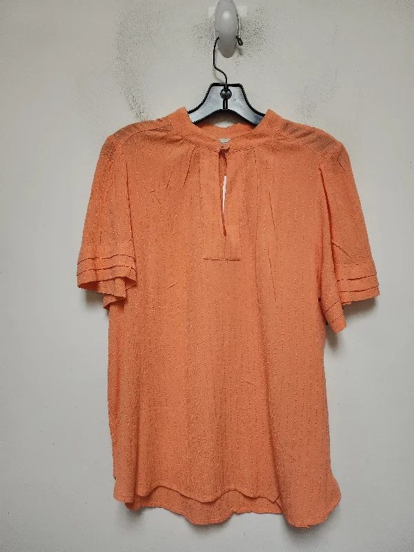 Top Short Sleeve By Loft In Orange, Size: S