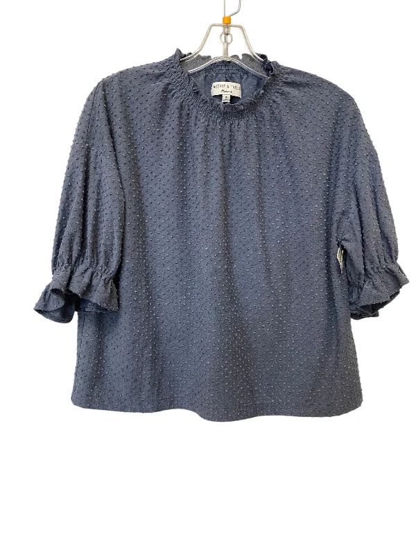 Top Short Sleeve By Madewell In Blue, Size: M