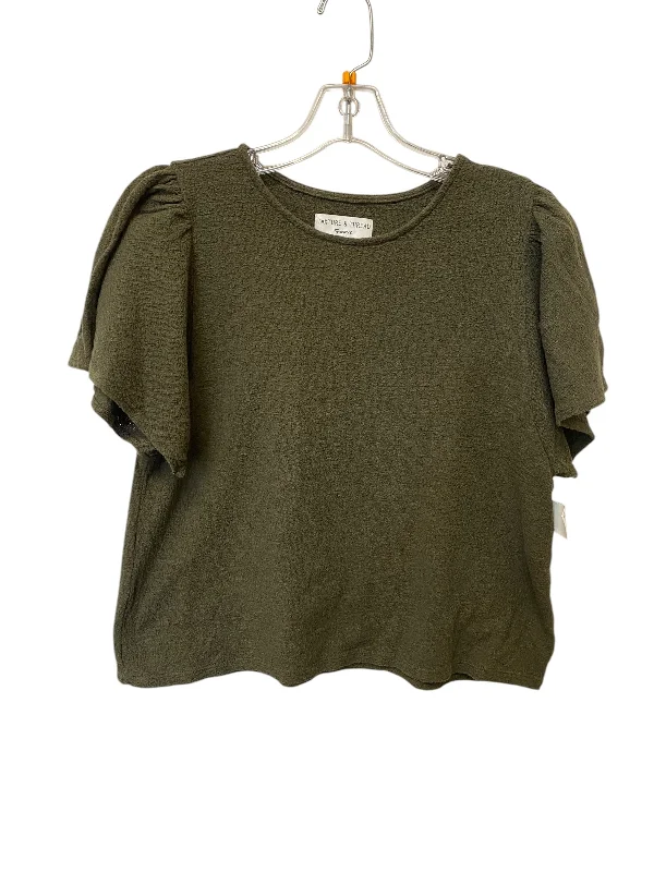 Top Short Sleeve By Madewell In Green, Size: S