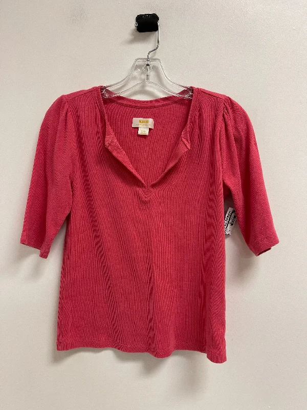 Top Short Sleeve By Maeve In Pink, Size: S