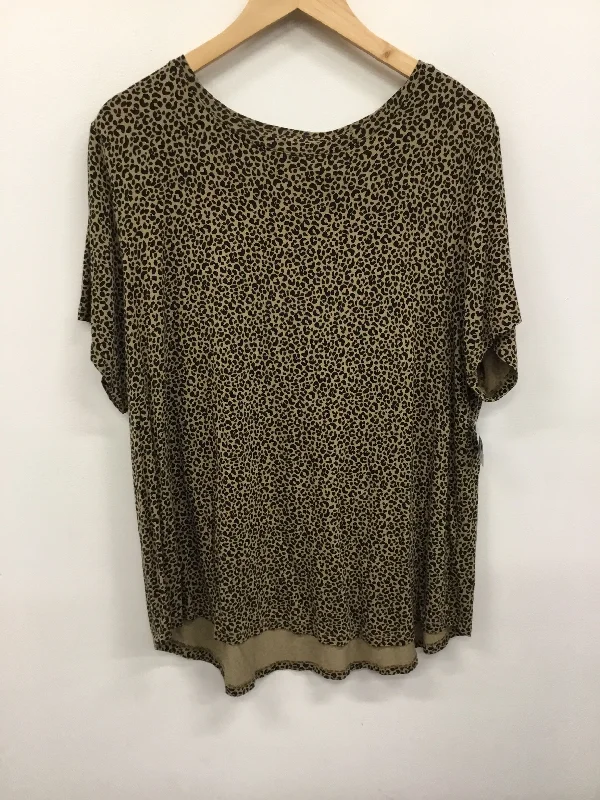 Top Short Sleeve By Old Navy In Animal Print, Size: Xxl