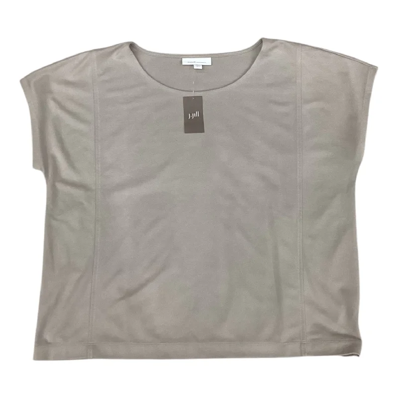 Top Short Sleeve By Pure Jill In Tan, Size: L