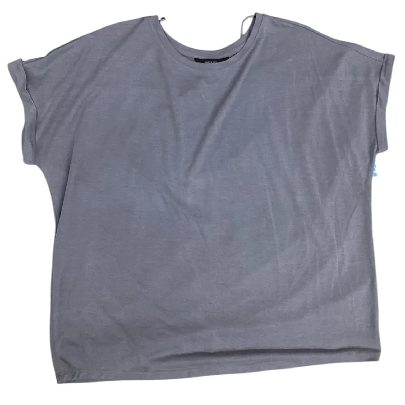 Top Short Sleeve By Simply Vera In Grey, Size: L