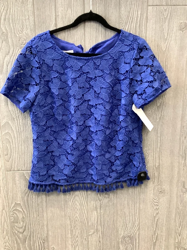 Top Short Sleeve By Talbots In Blue, Size: Mp