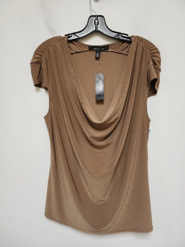 Top Short Sleeve By White House Black Market In Brown, Size: L