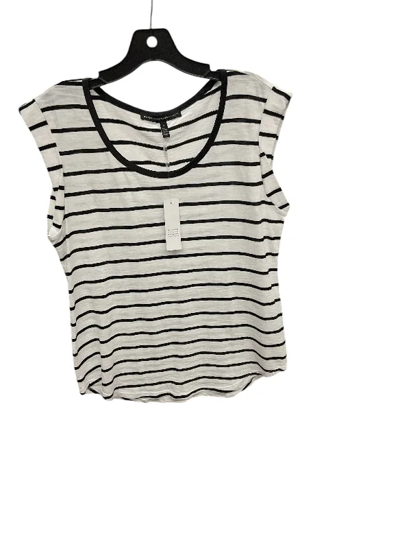 Top Short Sleeve By White House Black Market In Striped Pattern, Size: S