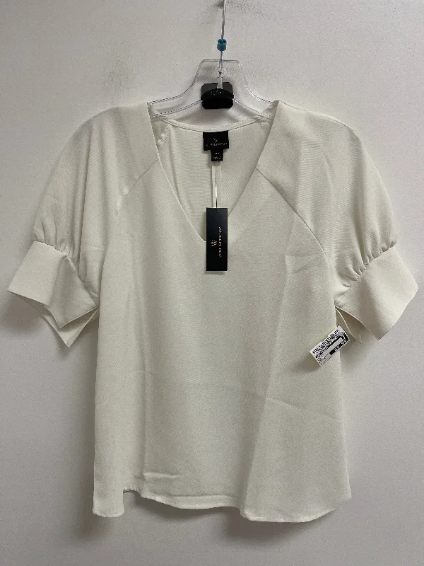 Top Short Sleeve By Worthington In White, Size: Xs