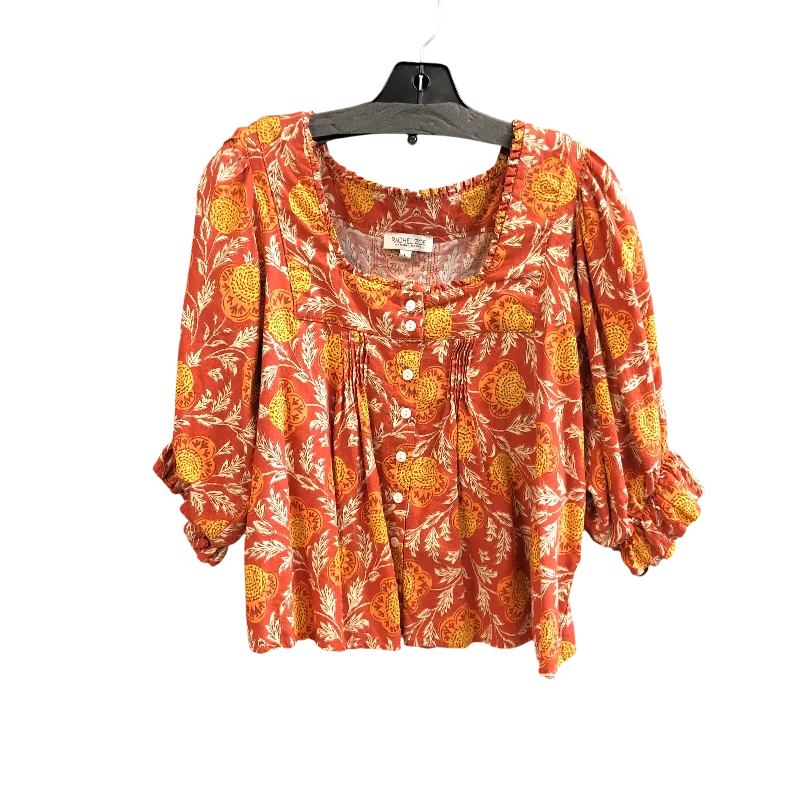 Top Short Sleeve Designer By Rachel Zoe In Orange, Size: L