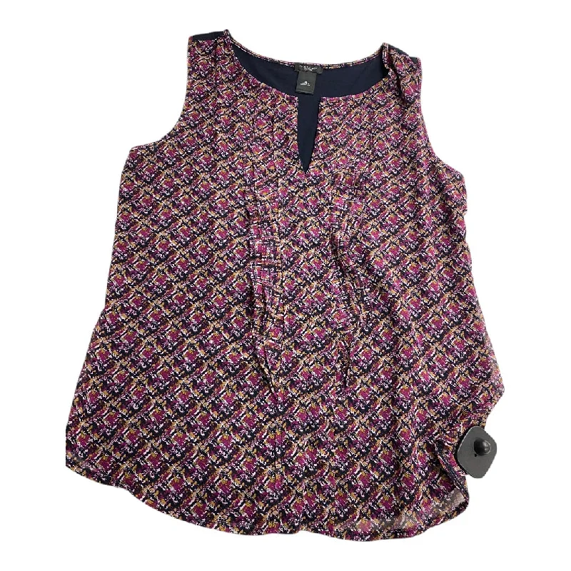 Top Sleeveless By Ann Taylor In Multi-colored, Size: S