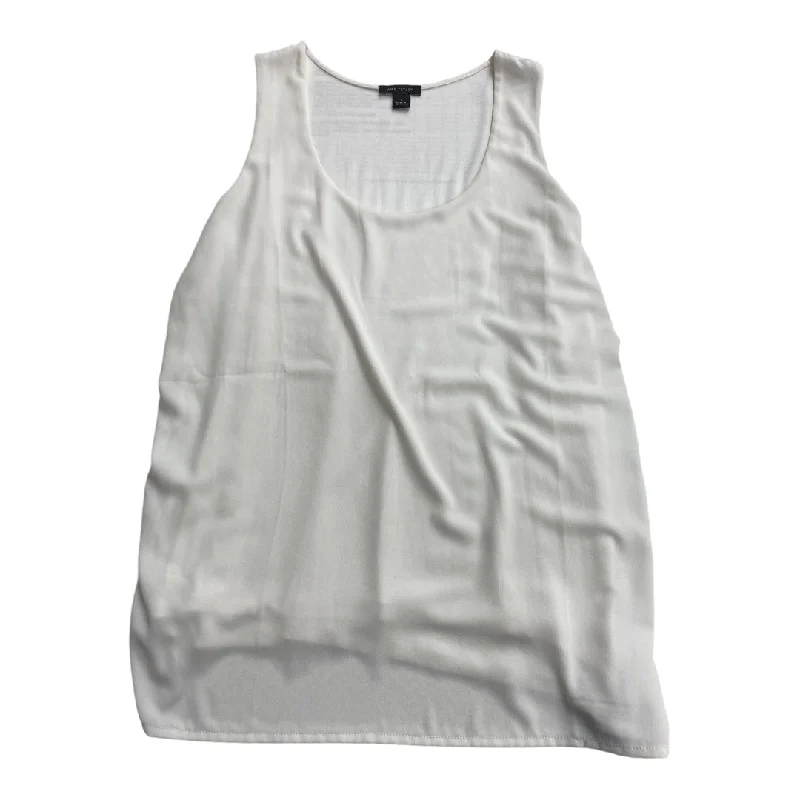 Top Sleeveless By Ann Taylor In White, Size: S