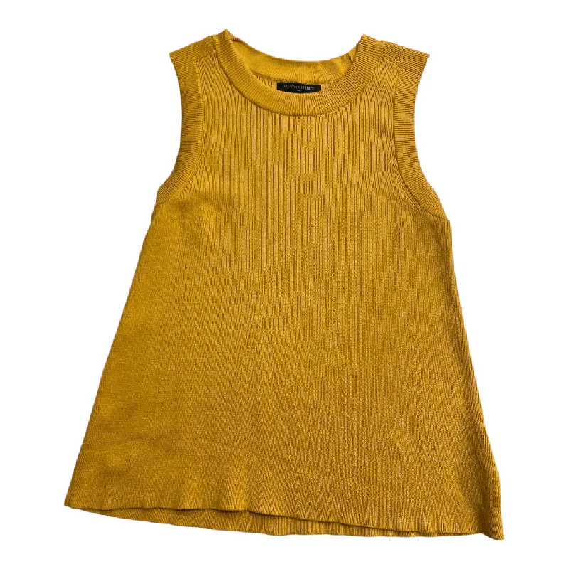 Top Sleeveless By Banana Republic In Gold, Size: S