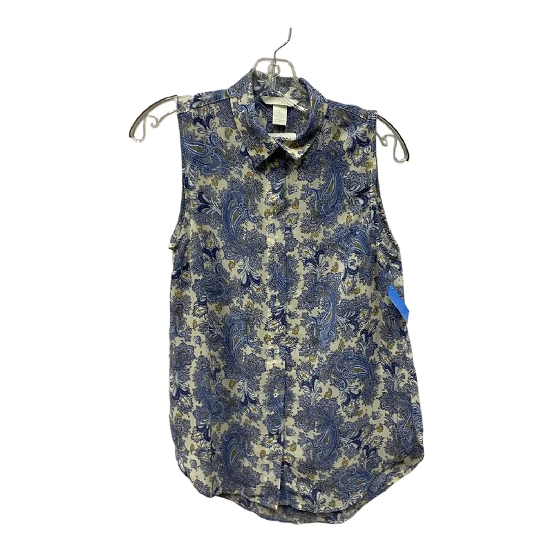 Top Sleeveless By H&M In Blue, Size:S