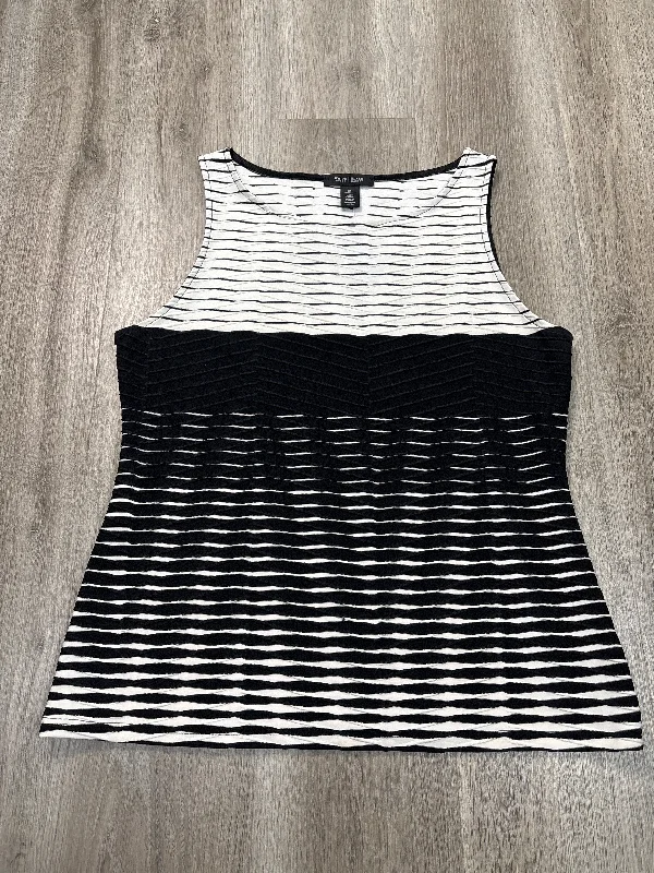 Top Sleeveless By White House Black Market In Black & White, Size: Xl