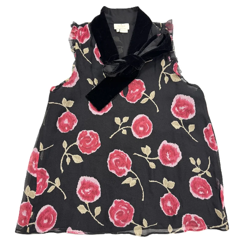 Top Sleeveless Designer By Kate Spade In Floral Print, Size: S