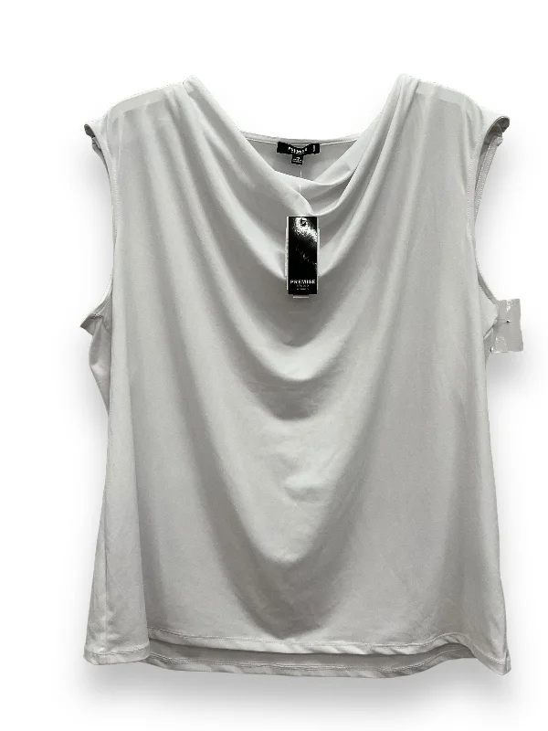 White Top Sleeveless Premise, Size 2x