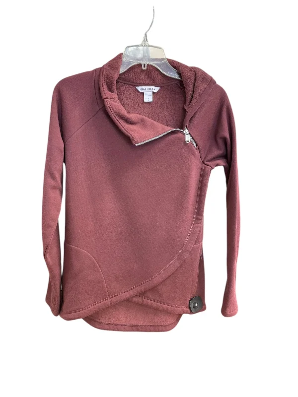 Athletic Sweatshirt Collar By Athleta In Maroon, Size: S