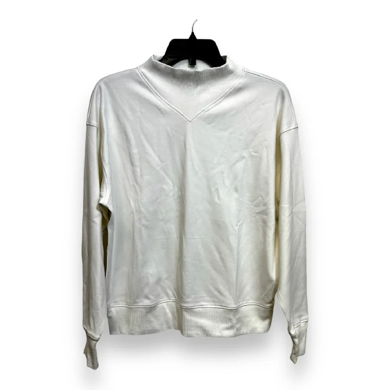 Athletic Sweatshirt Crewneck By Clothes Mentor In White, Size: S