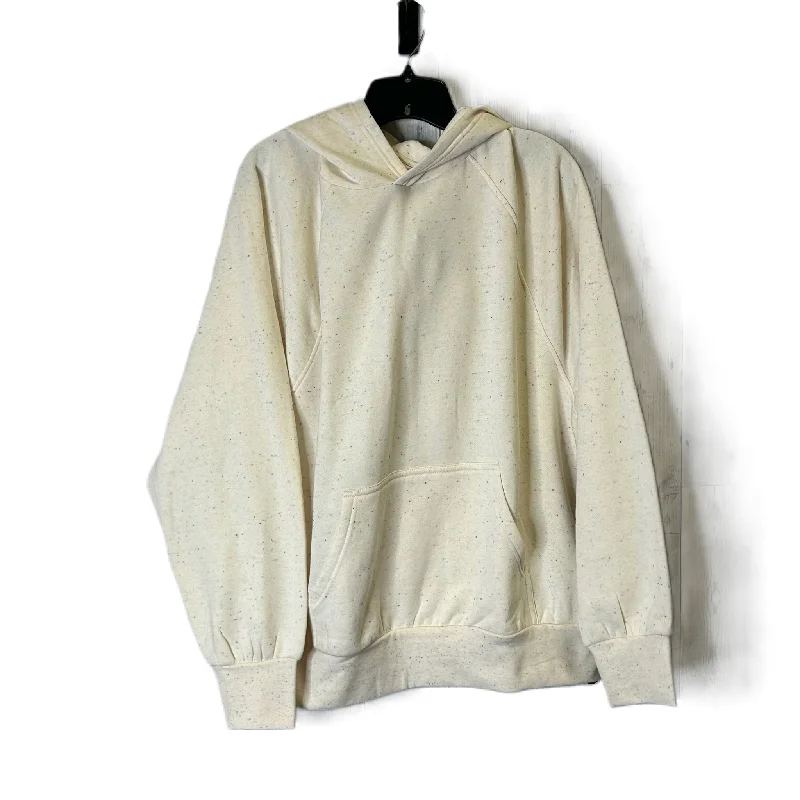 Athletic Sweatshirt Hoodie By Dsg Outerwear In Cream, Size: L