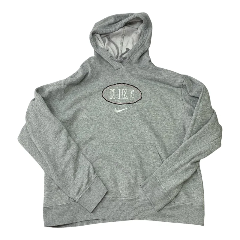 Athletic Sweatshirt Hoodie By Nike Apparel In Grey, Size: S