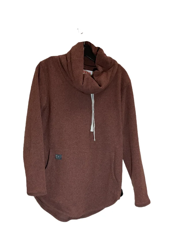 Sweatshirt Collar By Clothes Mentor In Brown, Size: M