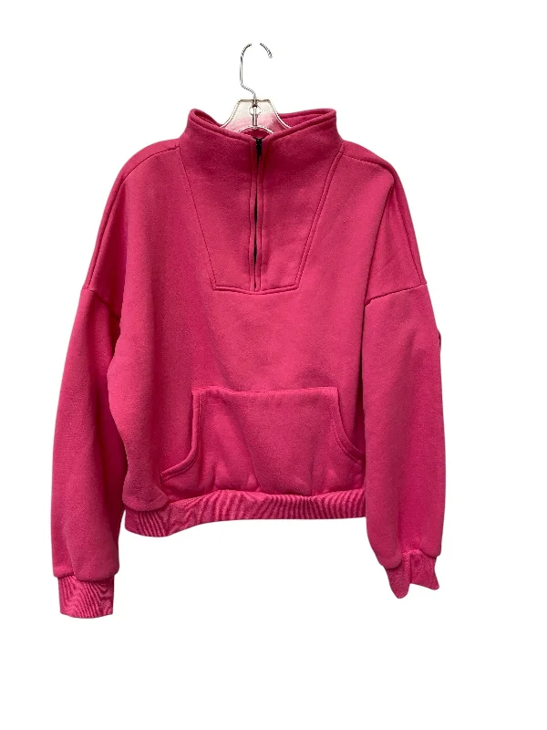 Sweatshirt Collar By Clothes Mentor In Pink, Size: Xl