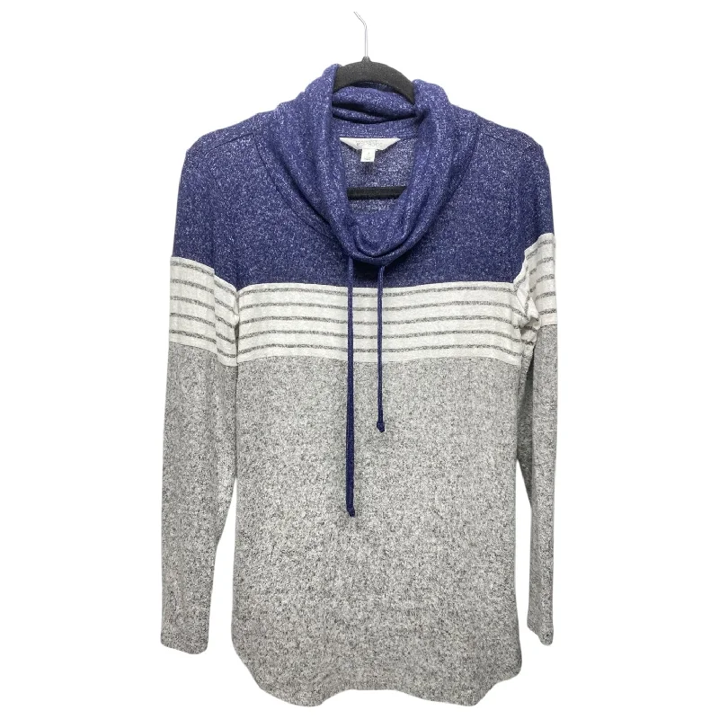 Sweatshirt Collar By Market & Spruce In Striped Pattern, Size: S