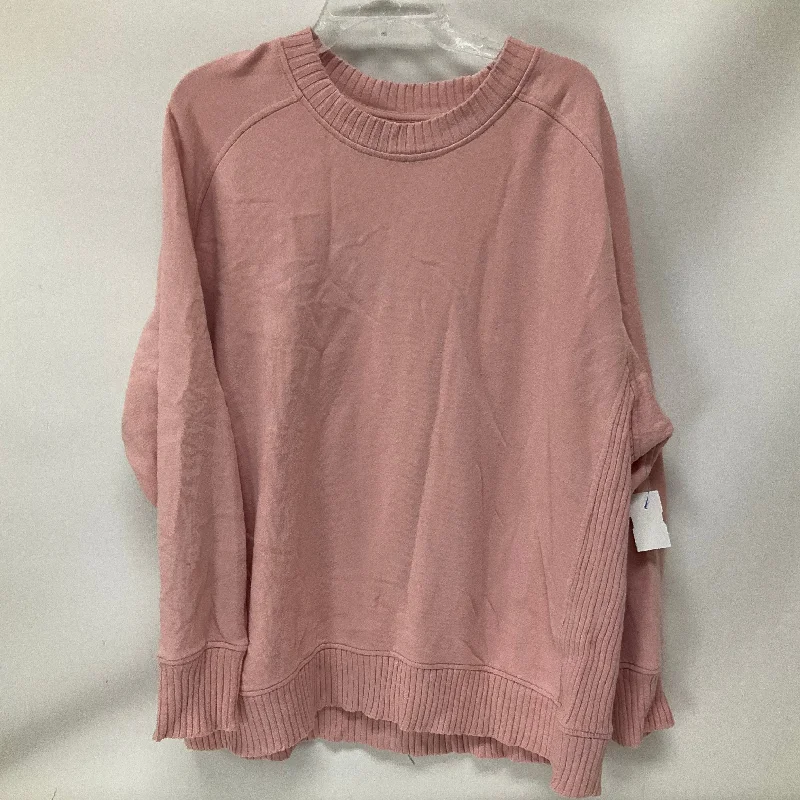 Sweatshirt Crewneck By Aerie In Pink, Size: M