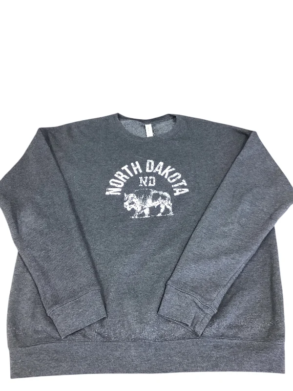 Sweatshirt Crewneck By Bella + Canvas In Grey, Size: L