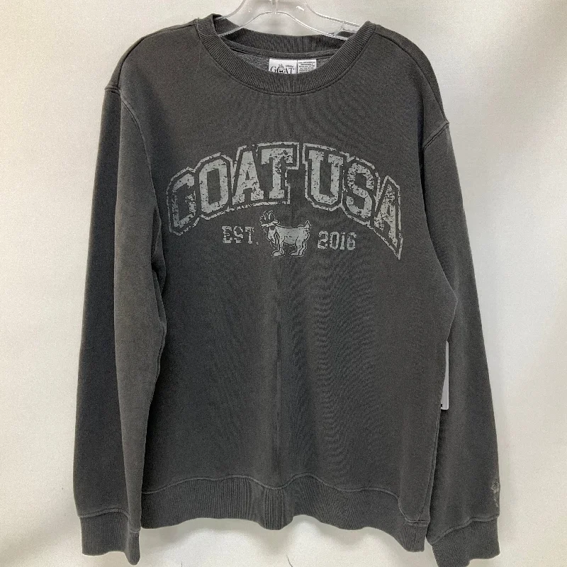 Sweatshirt Crewneck By Clothes Mentor In Grey, Size: M