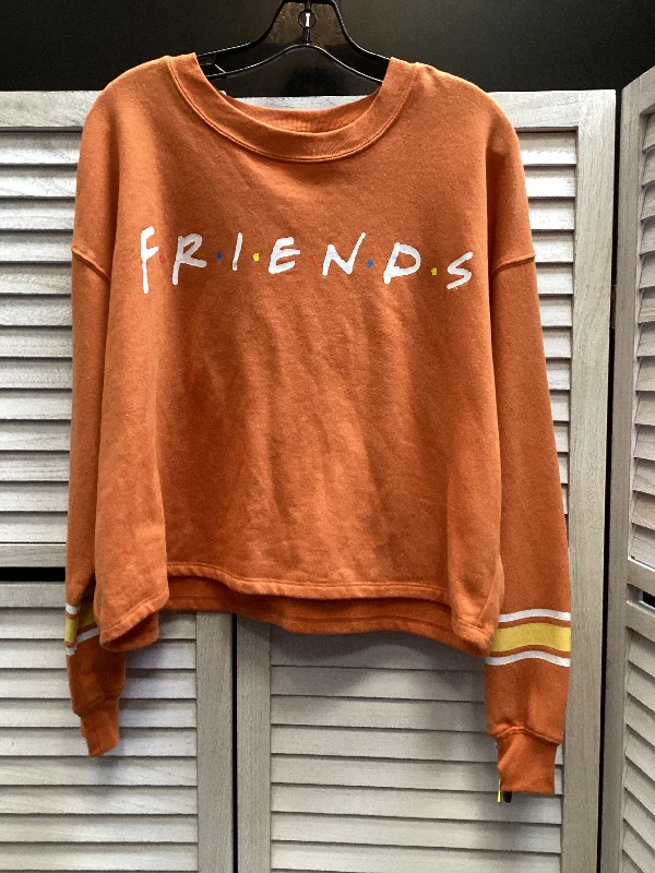 Sweatshirt Crewneck By Clothes Mentor In Orange, Size: M