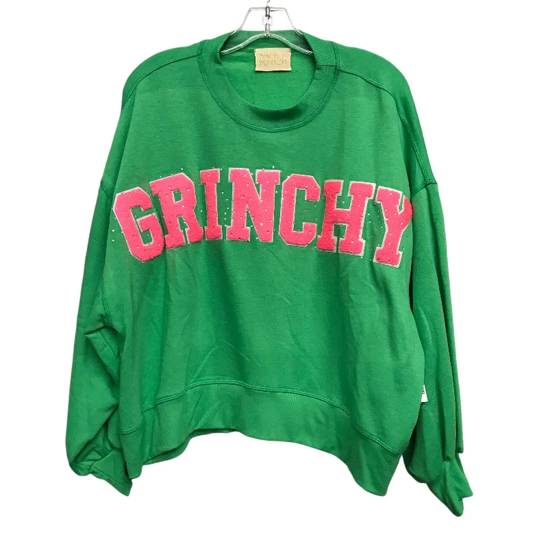 Sweatshirt Crewneck By Judith March In Green, Size:S