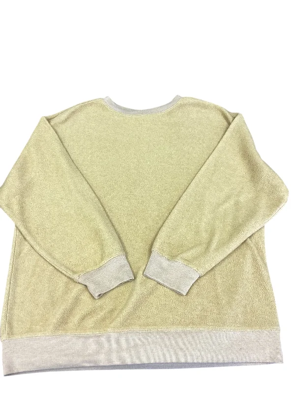 Sweatshirt Crewneck By Double Zero In Yellow, Size: L