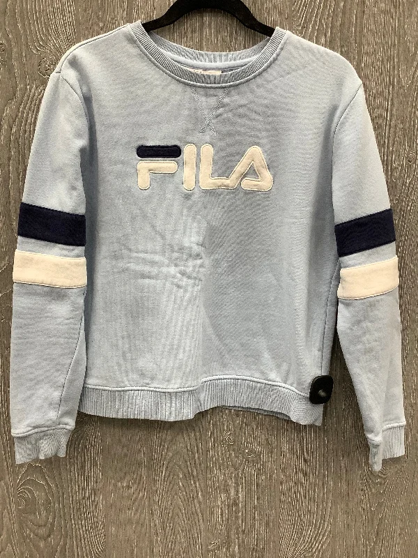 Sweatshirt Crewneck By Fila In Blue, Size: M