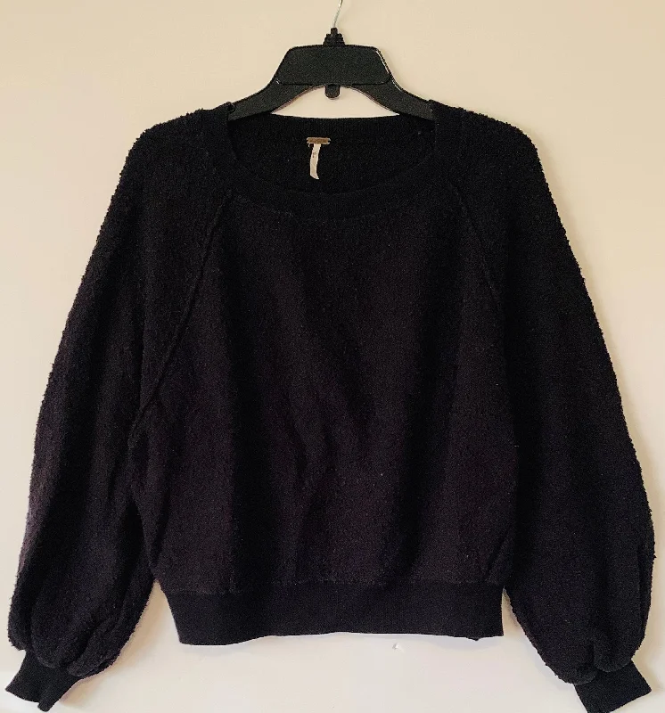 Sweatshirt Crewneck By Free People In Black, Size: S