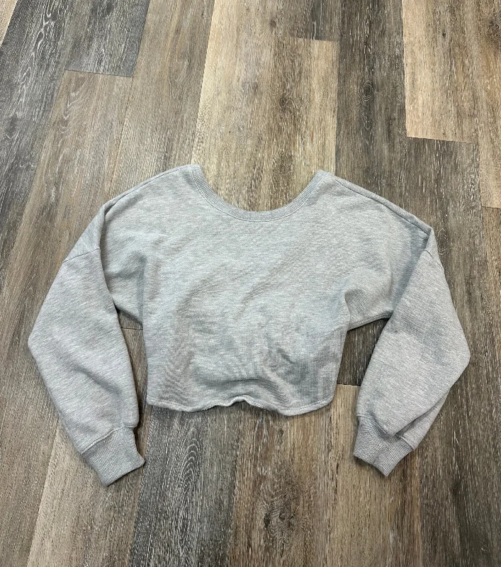 Sweatshirt Crewneck By Free People In Grey, Size: L