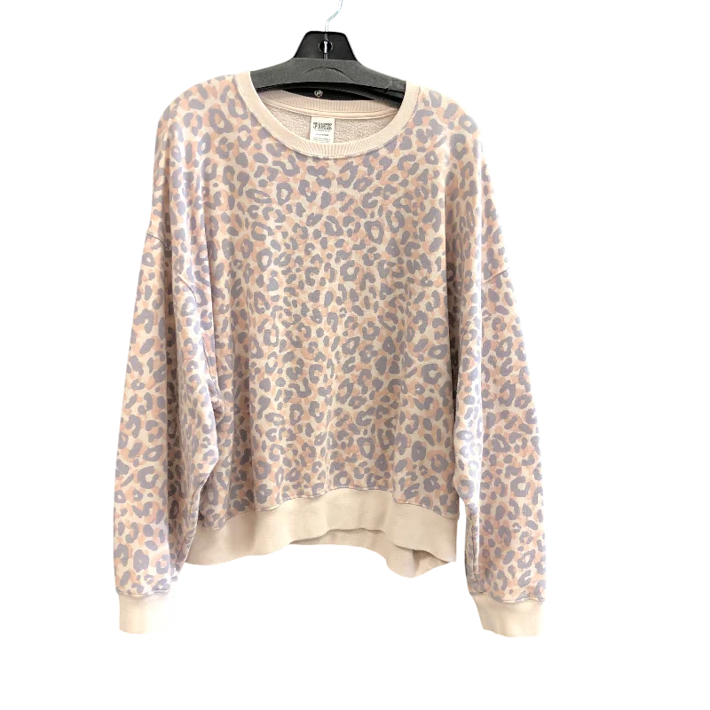 Sweatshirt Crewneck By Pink In Animal Print, Size: L