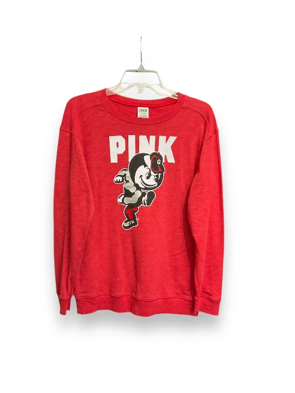 Sweatshirt Crewneck By Pink In Red, Size: Xs