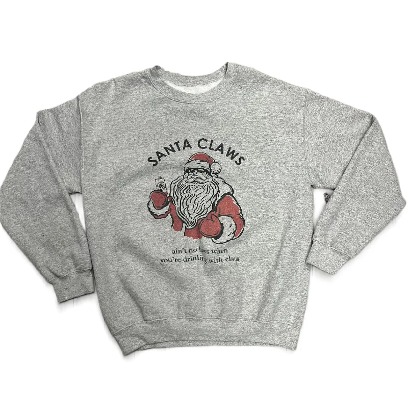 Sweatshirt Crewneck In Grey, Size: M