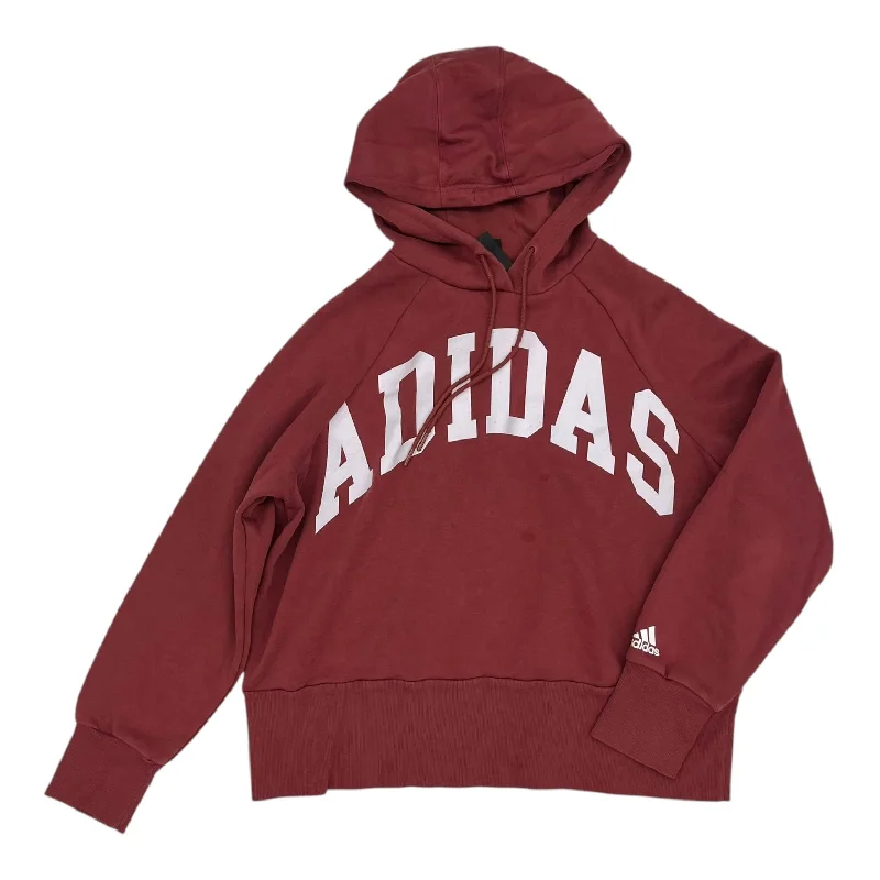 Sweatshirt Hoodie By Adidas In Red, Size:M