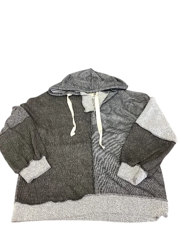 Sweatshirt Hoodie By Bibi In Grey, Size: L