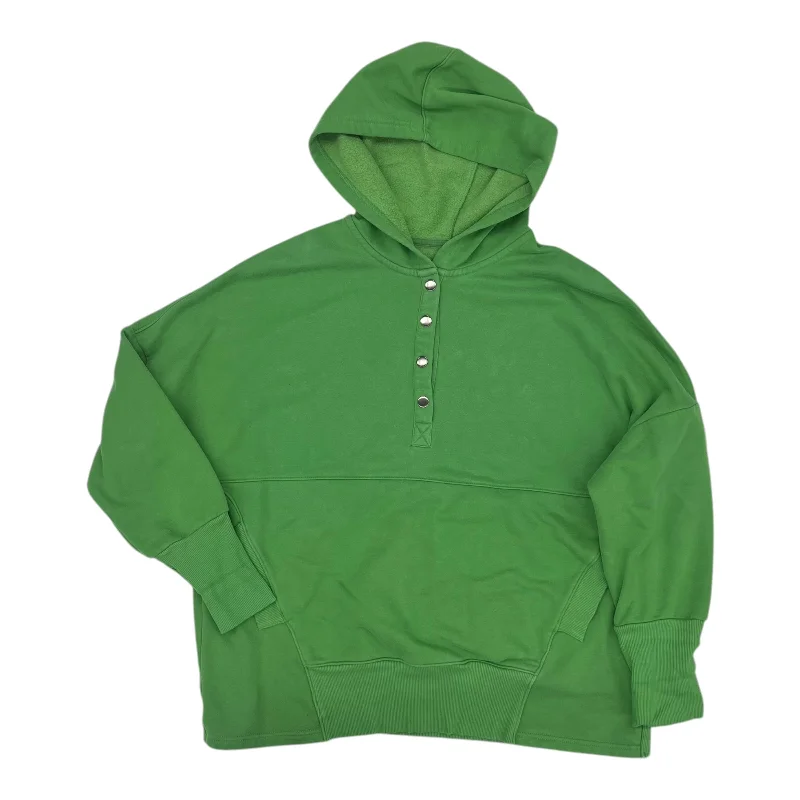 Sweatshirt Hoodie By Clothes Mentor In Green, Size:L