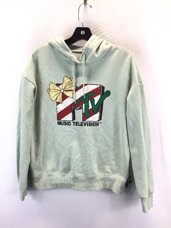 Sweatshirt Hoodie By Clothes Mentor In Green, Size: S