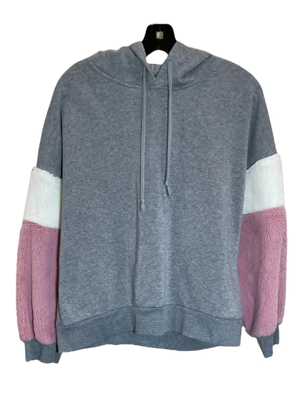 Sweatshirt Hoodie By Clothes Mentor In Grey, Size: Xl