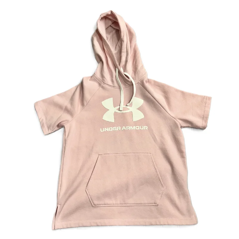 Sweatshirt Hoodie By Under Armour In Pink, Size: M