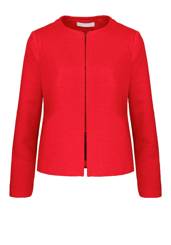 Bianca Talia Ribbed Jacket, Red