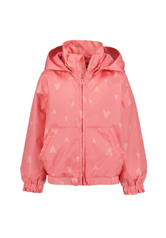 Blue Seven Girls Heart Print Jacket, Pink