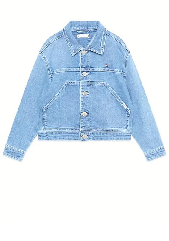 Tommy Hilfiger Girl Denim Trucker Jacket, Light Denim