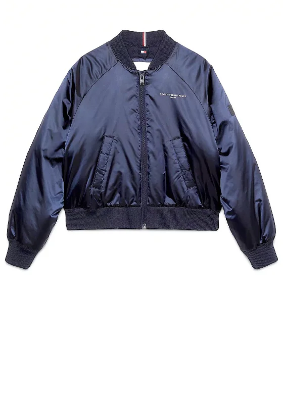 Tommy Hilfiger Girl Essential Bomber Jacket, Navy