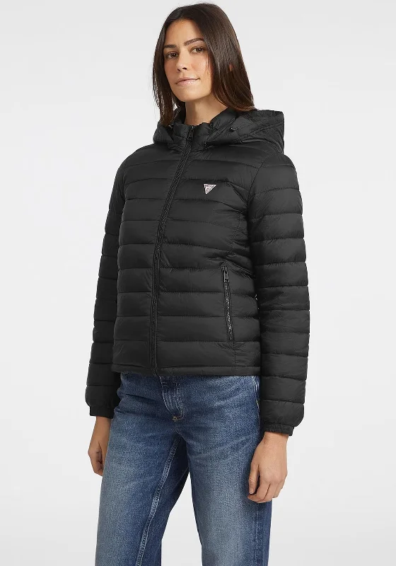 Guess Womens Quilted Short Jacket, Black